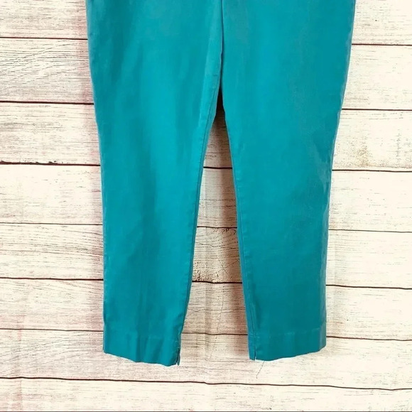 Level 99 Slim Straight Crop Chino Pants Women’s Size 29 Turquoise Anthropologie - Picture 5 of 13